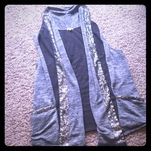 Juicy Couture Sleeveless Hi-Lo Shrug Sweater